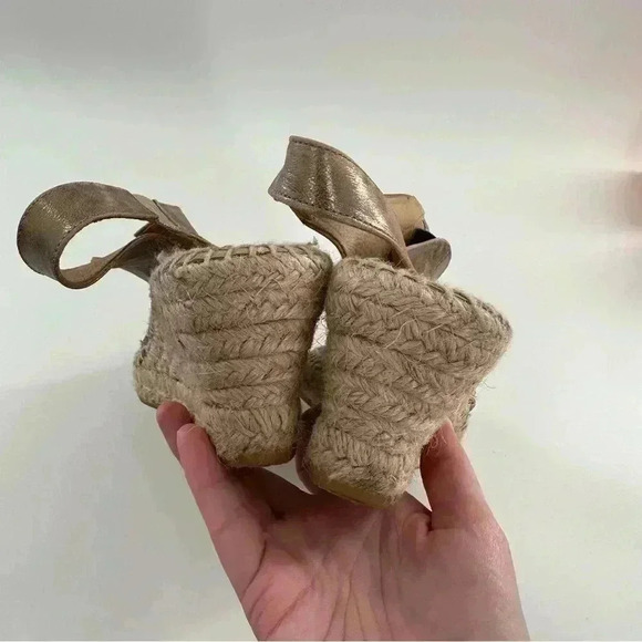 Kanna womens espadrilles size 40 bronze leather wedges costal - Picture 8 of 14